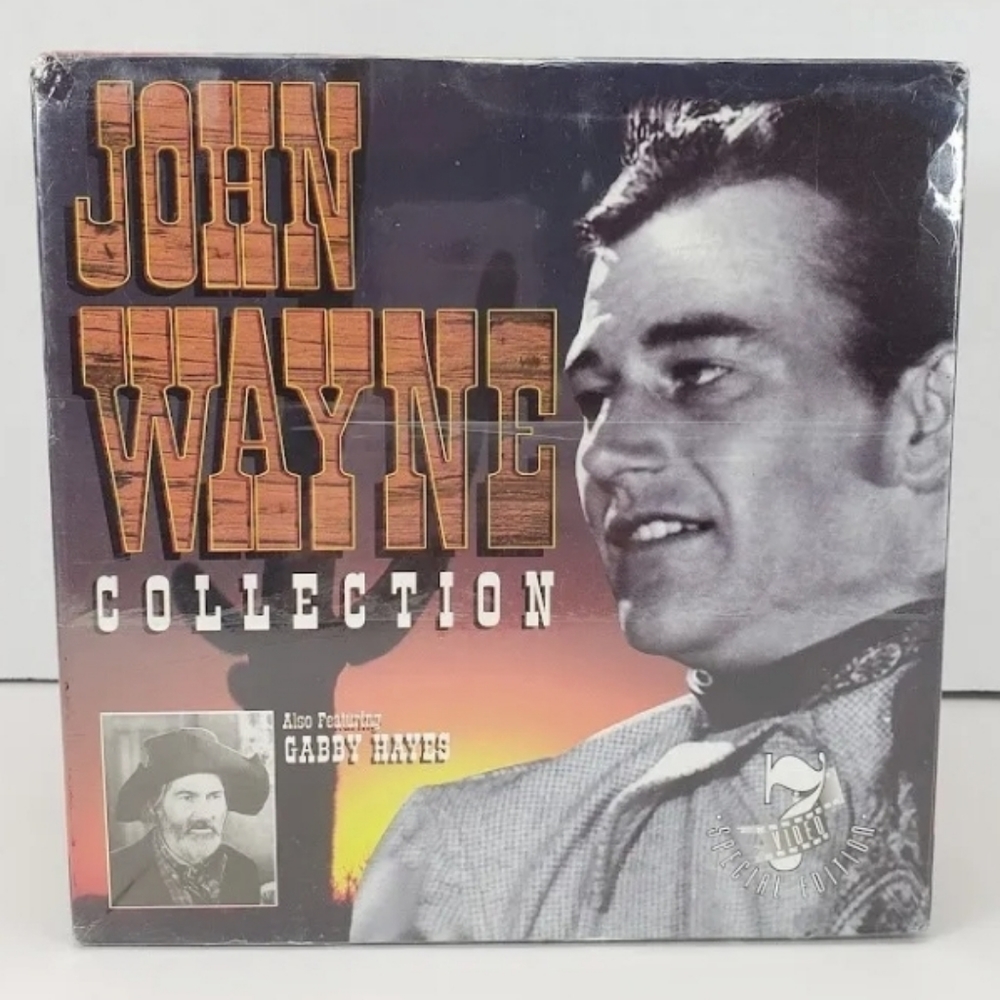 John Wayne Collection (7 VHS Tape, 2000) Set Blue Steel/Texas Terror/Dawn Rider